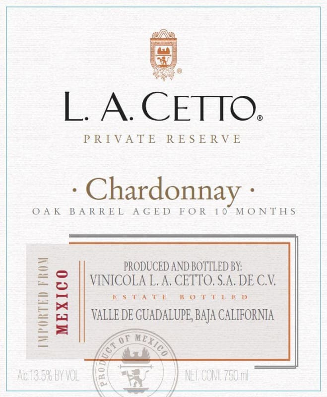 L.A. Cetto Reserve Privada 2018 Front Label