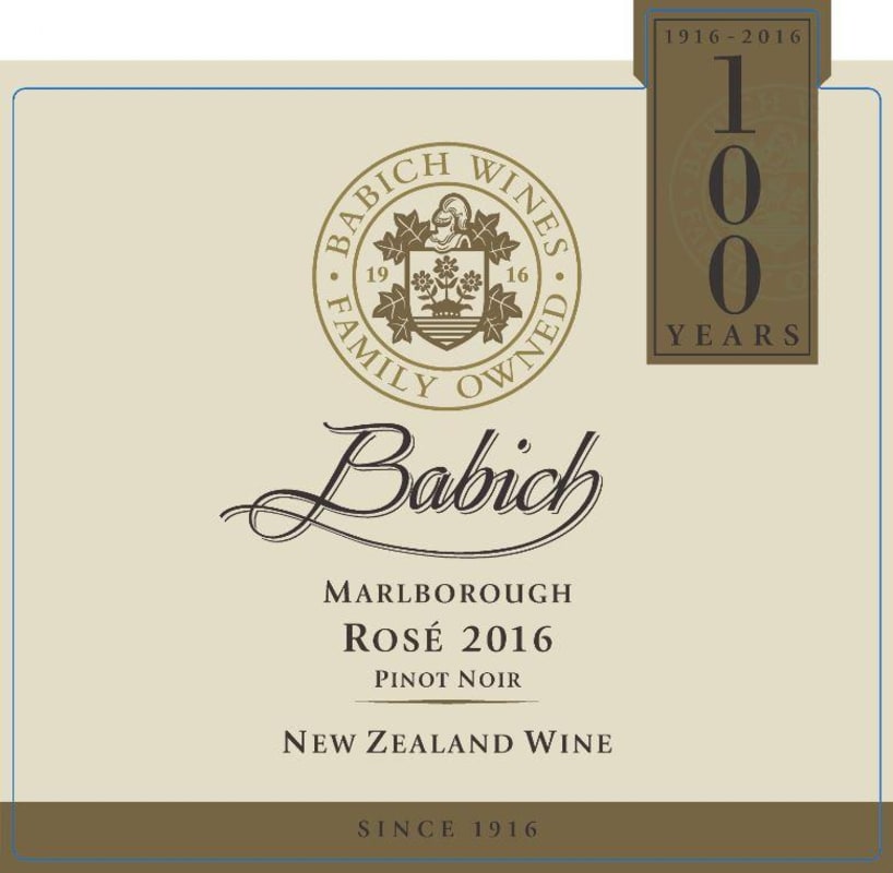 Babich Rose Pinot Noir 2016 Front Label