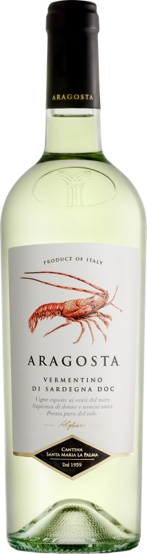 Cantina Santa Maria La Palma Aragosta Vermentino di Sardegna 2019 Front Bottle Shot