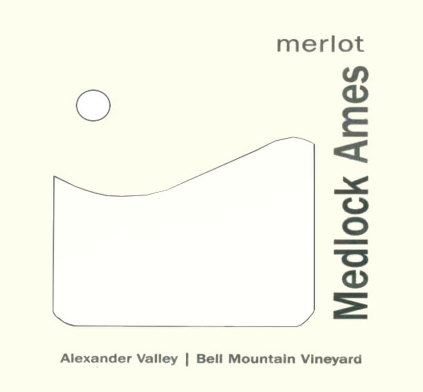 Medlock Ames Bell Mountain Vineyard Merlot 2001 Front Label