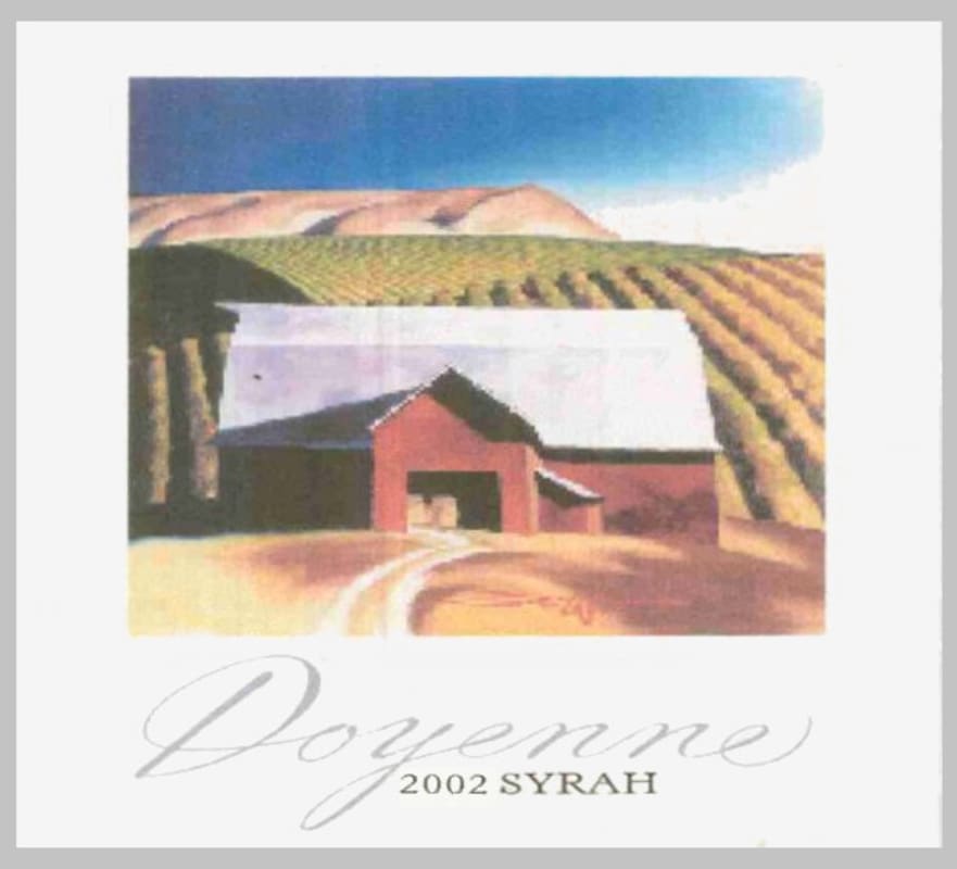 DeLille Doyenne Syrah 2002 Front Label