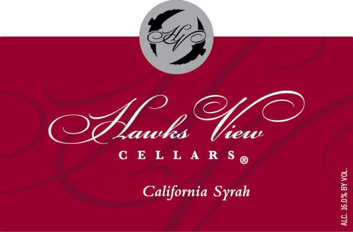 Hawks View Cellars Syrah 2010 Front Label