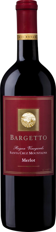 Bargetto Santa Cruz Mountains Regan Vineyards Merlot 2020 Front Bottle Shot