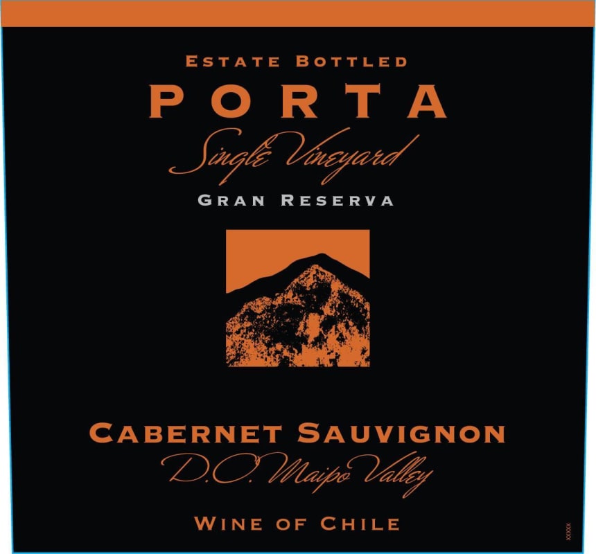 Porta Winery Gran Reserva Cabernet Sauvignon 2018 Front Label