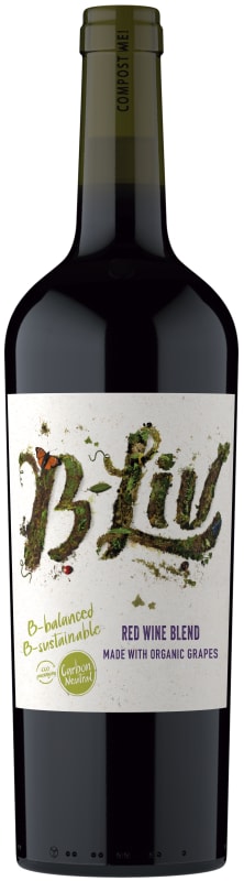 B-Liv Organic Red Blend 2022 Front Bottle Shot