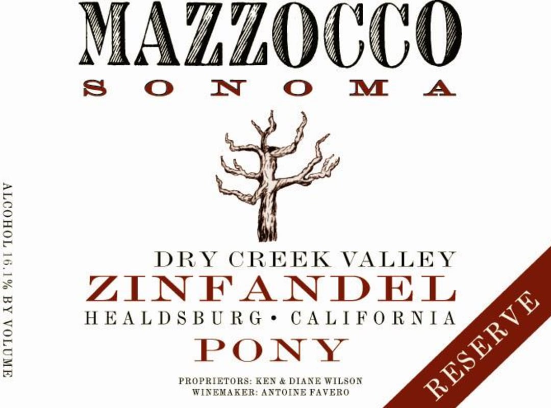 Mazzocco Pony Reserve Zinfandel 2011 Front Label