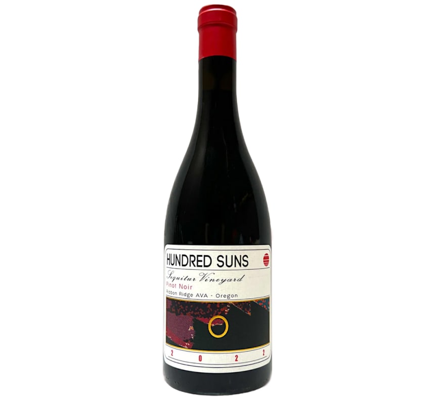 Hundred Suns Sequitur Vineyard Pinot Noir 2022 Front Bottle Shot