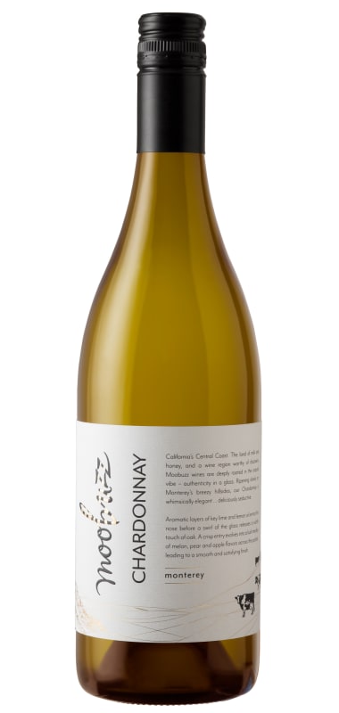 Moobuzz Monterey Chardonnay 2019 Front Bottle Shot