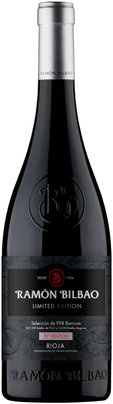 Bodegas Ramon Bilbao Limited Edition Rioja 2018 Front Bottle Shot