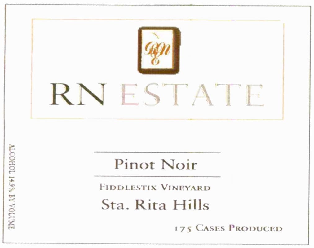 RN Estate Fiddlestix Vineyard Pinot Noir 2015 Front Label