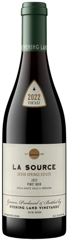 Evening Land Seven Springs Vineyard La Source Pinot Noir 2022 Front Bottle Shot