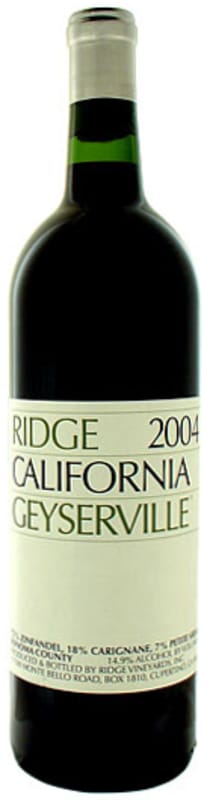ワイン Ridge 2004 California Geyserville Ridge Geyserville 2004 | Wine.com