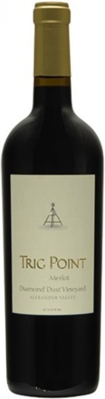 Trig Point Diamond Dust Vineyard Merlot 2017 Front Bottle Shot