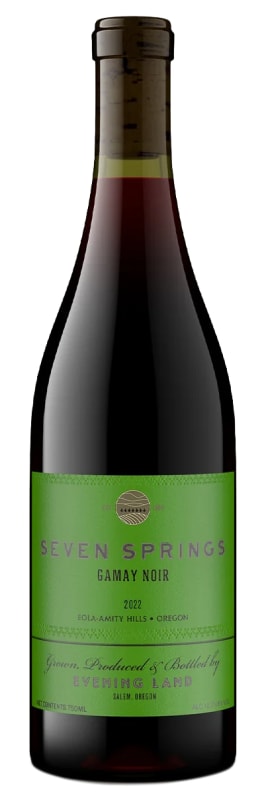 Evening Land Seven Springs Gamay Noir 2022 Front Bottle Shot