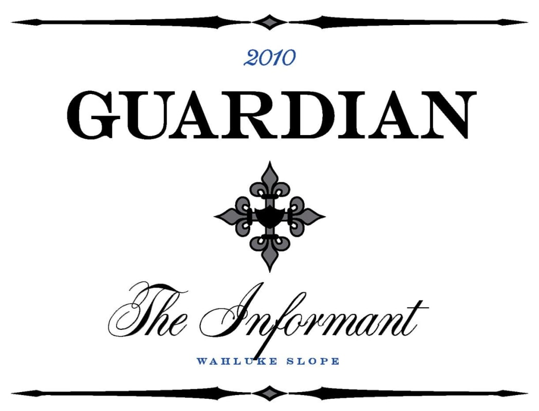 Guardian Cellars The Informant 2010 Front Label