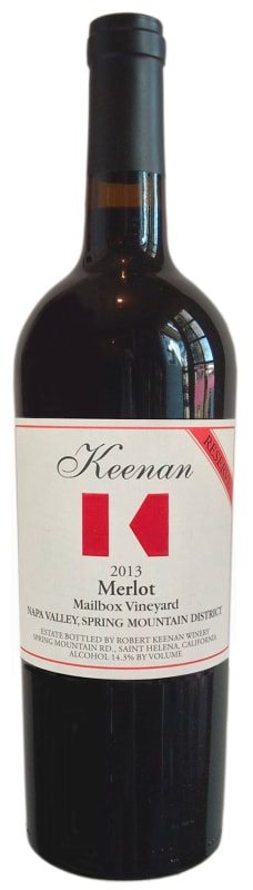 Keenan Spring Mountain Mailbox Vineyard Reserve Merlot 2013 Front Bottle Shot