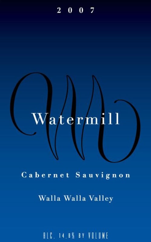 Watermill Walla Walla Valley Cabernet Sauvignon 2007 Front Label