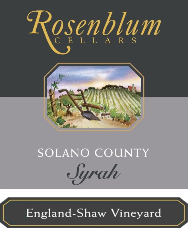Rosenblum Cellars England Shaw Vineyard Syrah 2007 Front Label