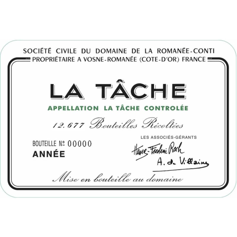 Domaine de la Romanee-Conti La Tache Grand Cru 1969 Front Label