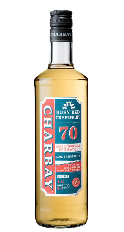 Charbay Ruby Red Grapefruit Vodka (1 Liter) Front Bottle Shot