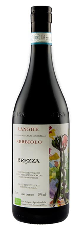 Brezza Langhe Nebbiolo 2023 Front Bottle Shot