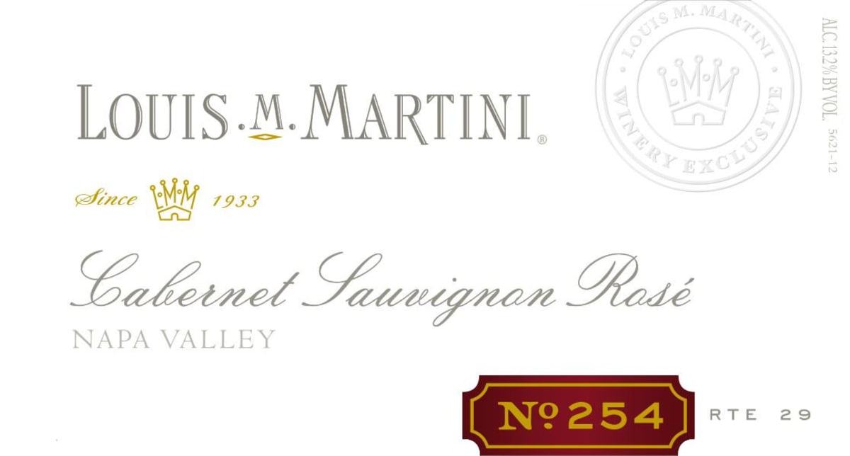 Louis Martini Cabernet Sauvignon Rose 2017 Front Label