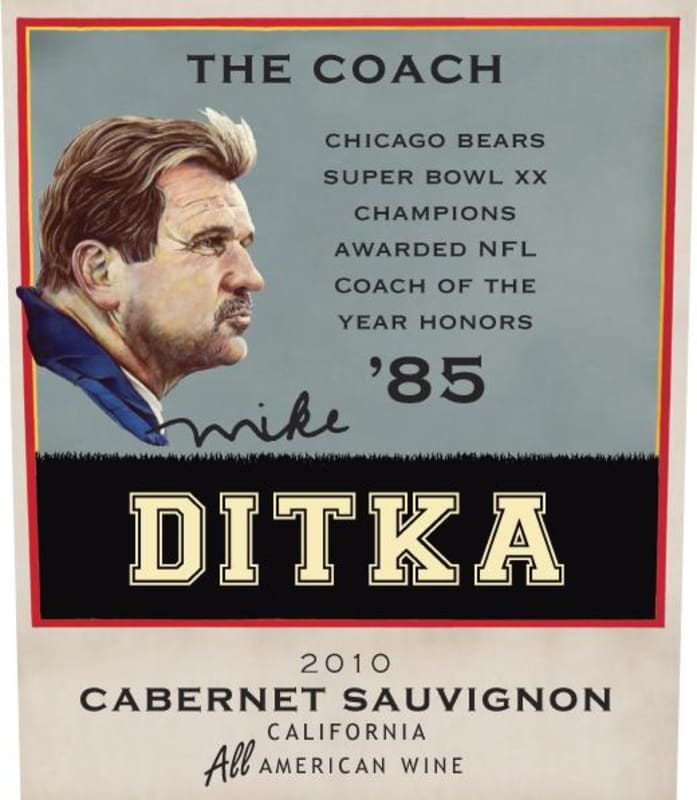 Mike Ditka The Coach Cabernet Sauvignon 2010 Front Label