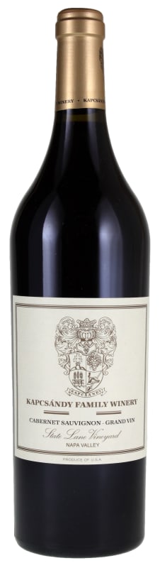 Kapcsandy Family Winery State Lane Cabernet Sauvignon Grand Vin 2017 Front Bottle Shot