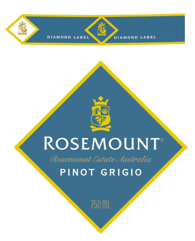 Rosemount Diamond Label Pinot Grigio 2012 Front Label