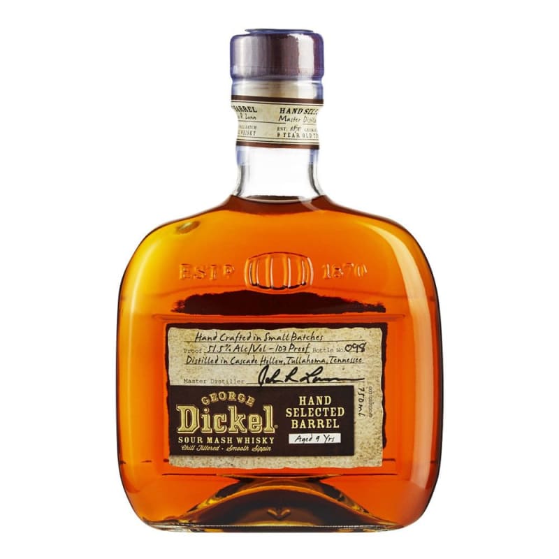 George Dickel Hand Select Tennessee Whisky Front Bottle Shot