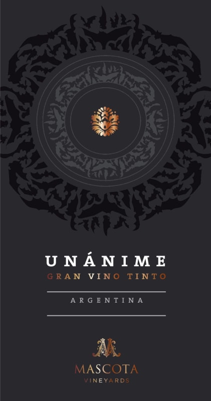 Mascota Vineyards Unanime Gran Vino Tinto 2015 Front Label
