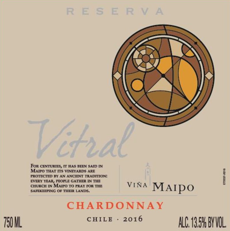 Vina Maipo Vitral Chardonnay 2016 Front Label