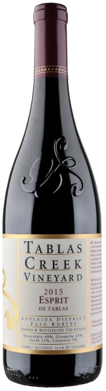 Tablas Creek Esprit de Tablas Rouge 2015 Front Bottle Shot
