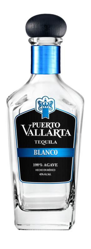 Puerto Vallarta Blanco Tequila Front Bottle Shot