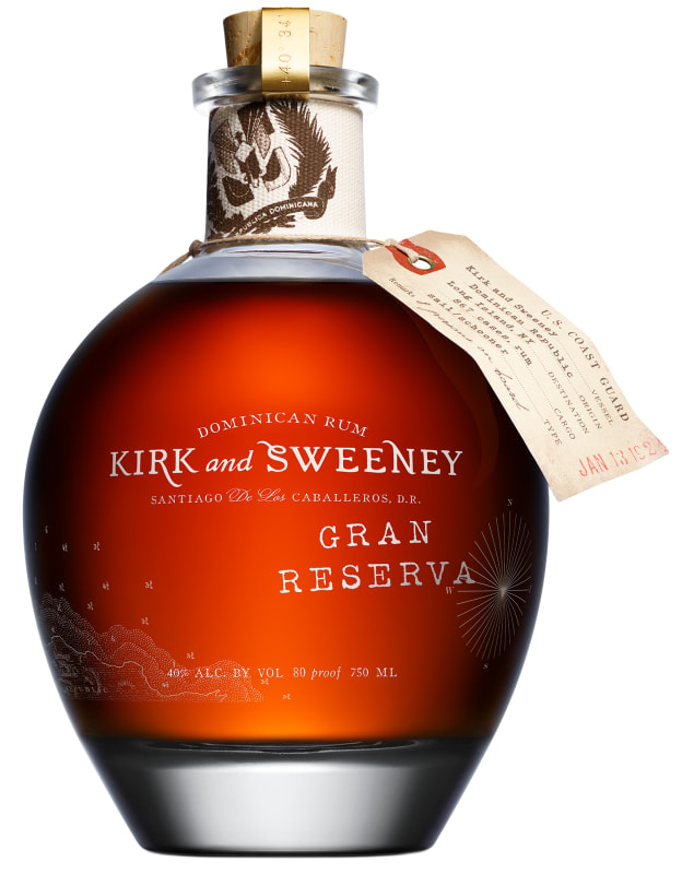 Kirk and Sweeney Gran Reserva Dominican Rum Front Bottle Shot