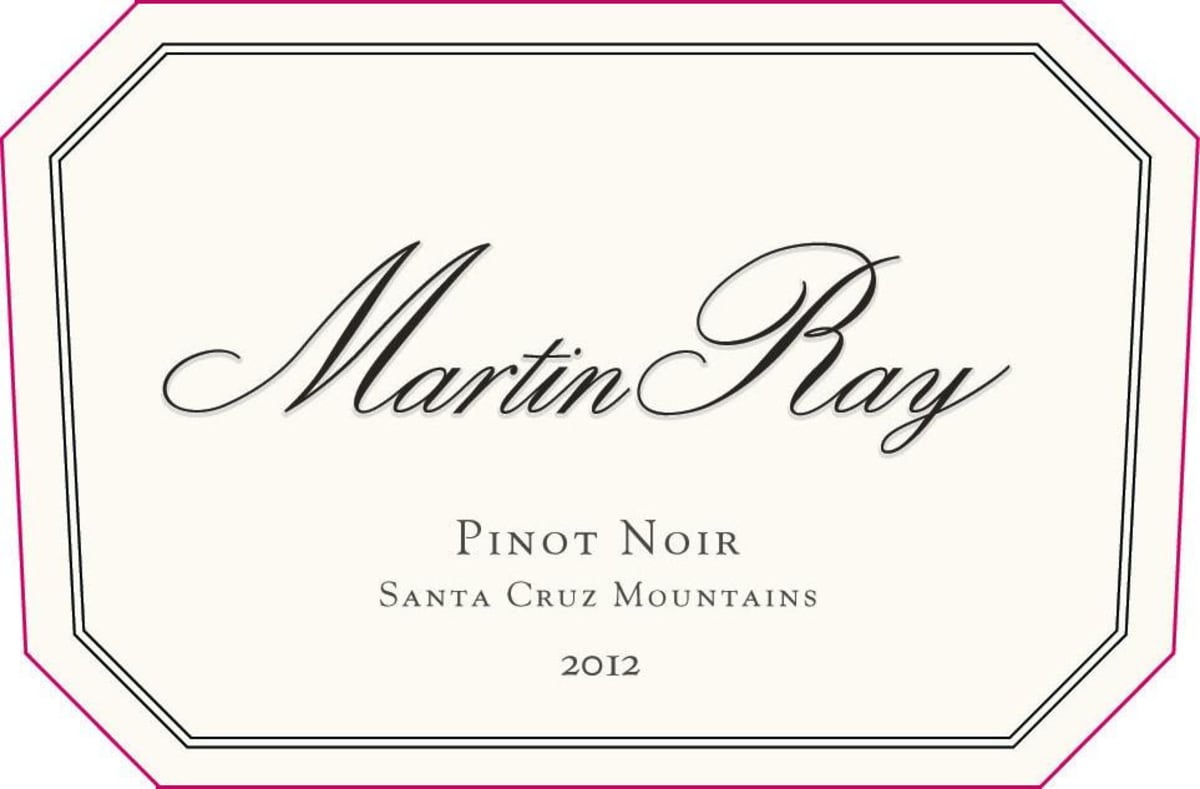 Martin Ray Santa Cruz Mountains Pinot Noir 2012 Front Label