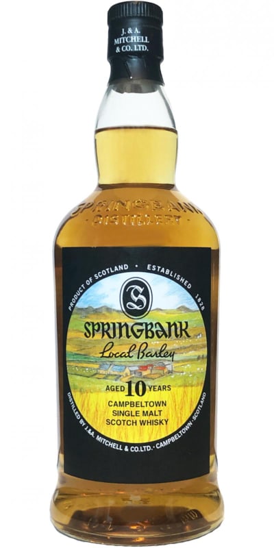 Springbank 10 Year Local Barley Single Malt Scotch Whisky Front Bottle Shot
