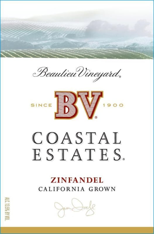 Beaulieu Vineyard Coastal Estates Zinfandel 2010 Front Label