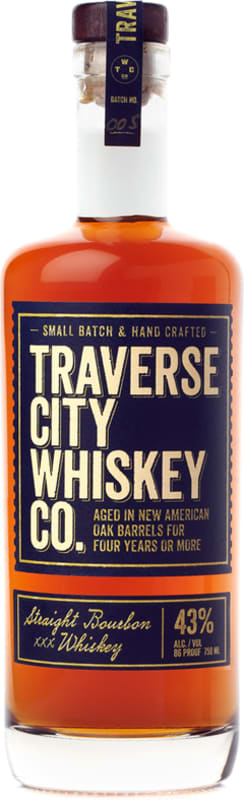 Traverse City Straight Bourbon Whiskey Front Bottle Shot