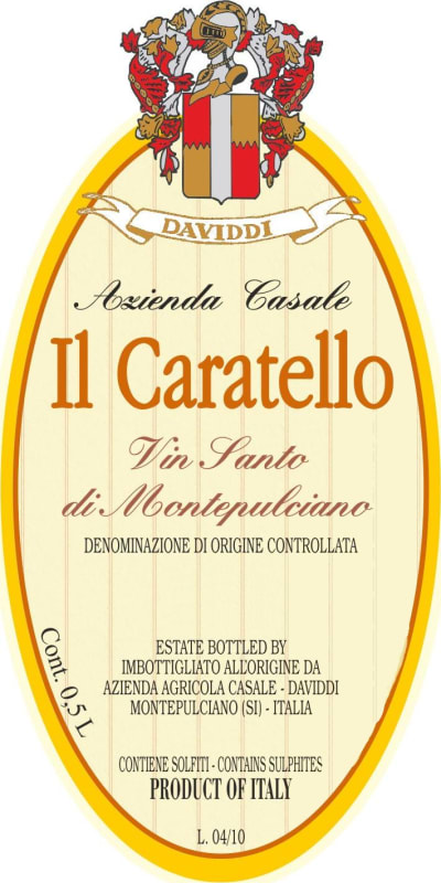 Azienda Casale Daviddi Vin Santo di Montepulciano Il Caratello 2008 Front Label