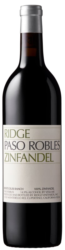 Ridge Paso Robles Zinfandel 2024 Front Bottle Shot