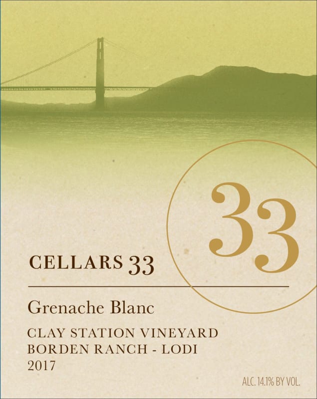 Cellars 33 Grenache Blanc 2017 Front Label