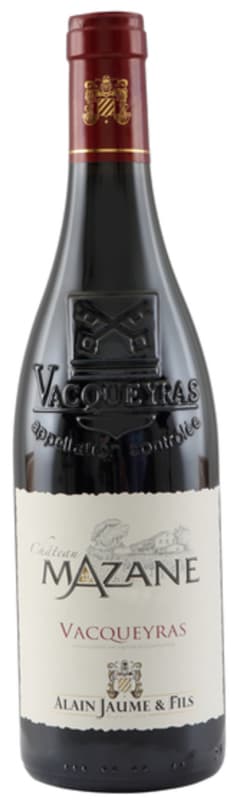 Alain Jaume Chateau Mazane Vacqueyras 2015 Front Bottle Shot