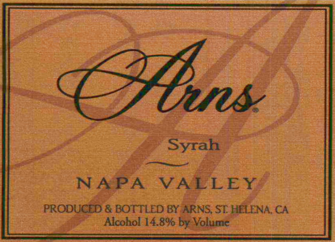 Arns Melanson Vineyard Syrah 2007 Front Label