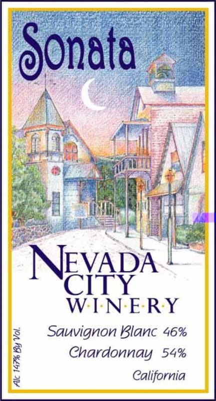 Nevada City Winery Sonata Chardonnay Sauvignon Blanc 2013 Front Label
