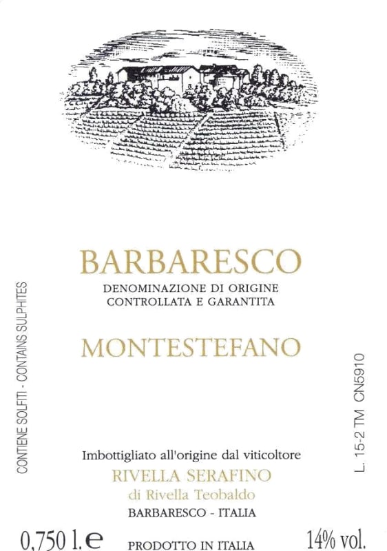 Serafino Rivella Barbaresco Montestefano 2013 Front Label