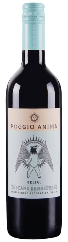 Poggio Anima Belial Sangiovese 2022 Front Bottle Shot