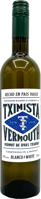 Tximista Basque Vermouth Blanco Front Bottle Shot