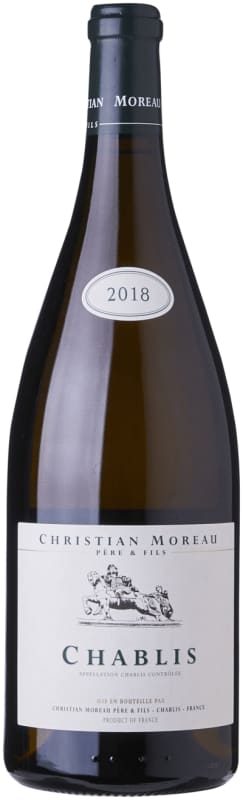 Christian Moreau Chablis (1.5 Liter Magnum) 2018 Front Bottle Shot