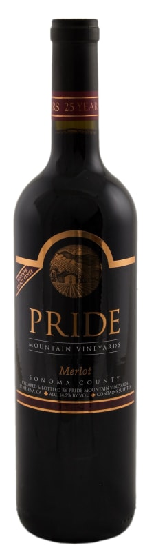 Pride Mountain Vineyards Vintner Select Merlot 2014 Front Bottle Shot